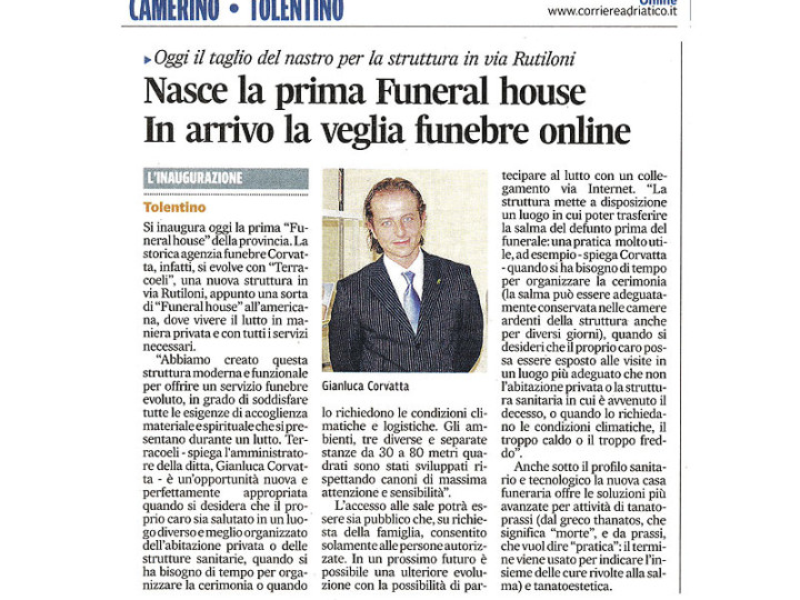 Corriere Adriatico Marzo 2013.