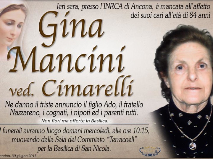 Mancini Gina ved. Cimarelli
