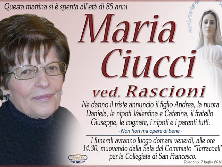 Ciucci Maria Rascioni