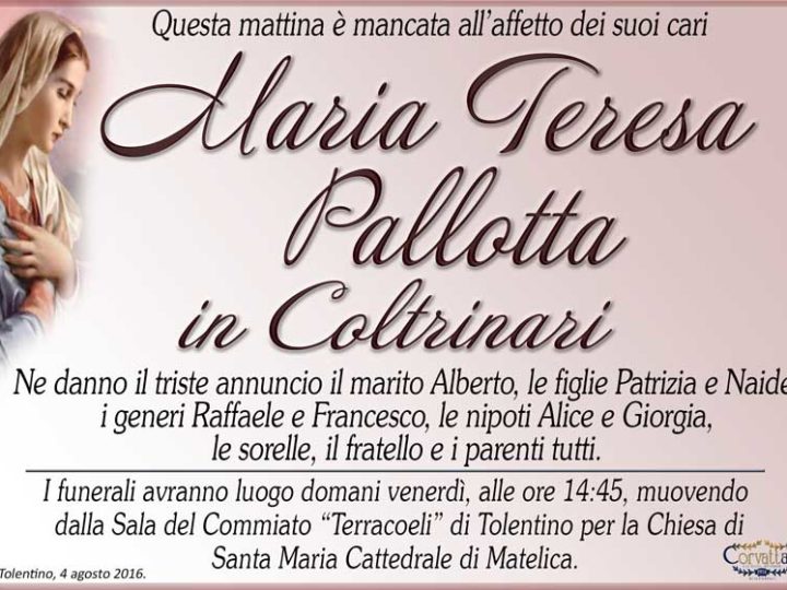 Pallotta Maria Teresa Coltrinari