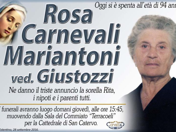 Carnevali Mariantoni Rosa Giustozzi
