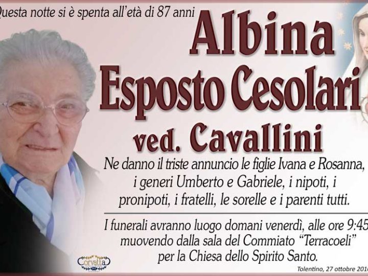 Esposto Cesolari Albina Cavallini