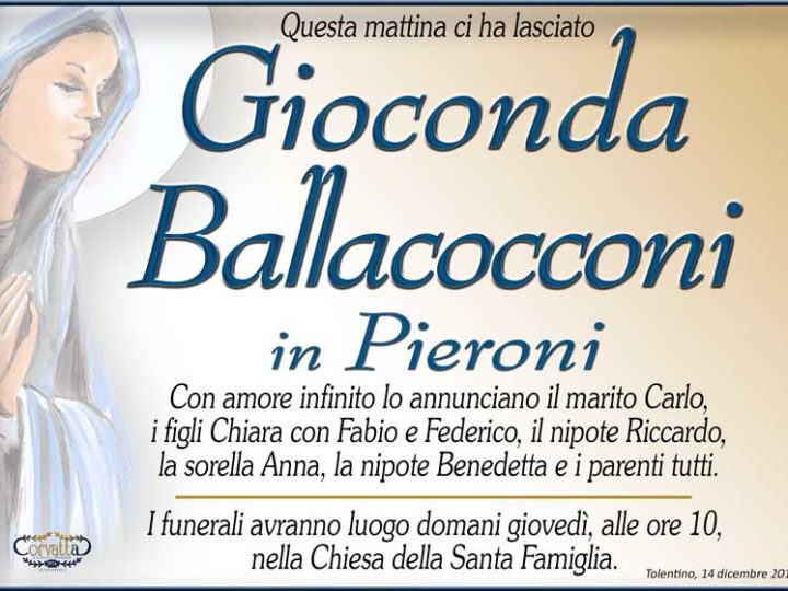 Ballacocconi Liliana Gioconda Pieroni