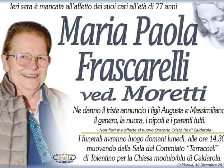Frascarelli Maria Paola Moretti