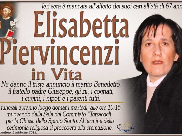 Piervincenzi Elisabetta Vita