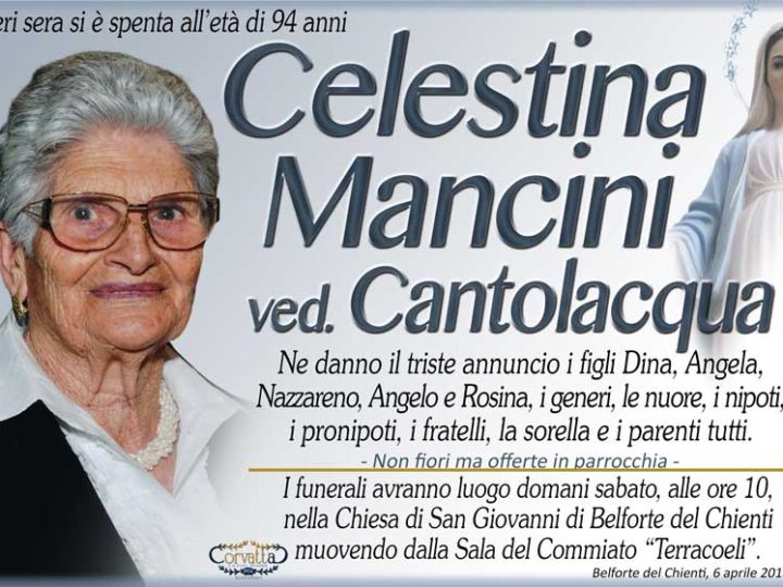 Mancini Celestina Cantolacqua