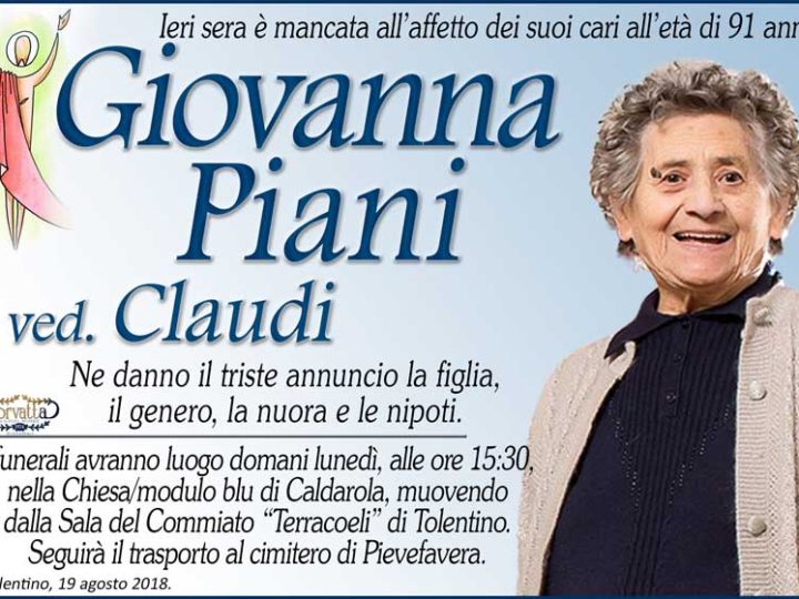 Piani Giovanna Claudi