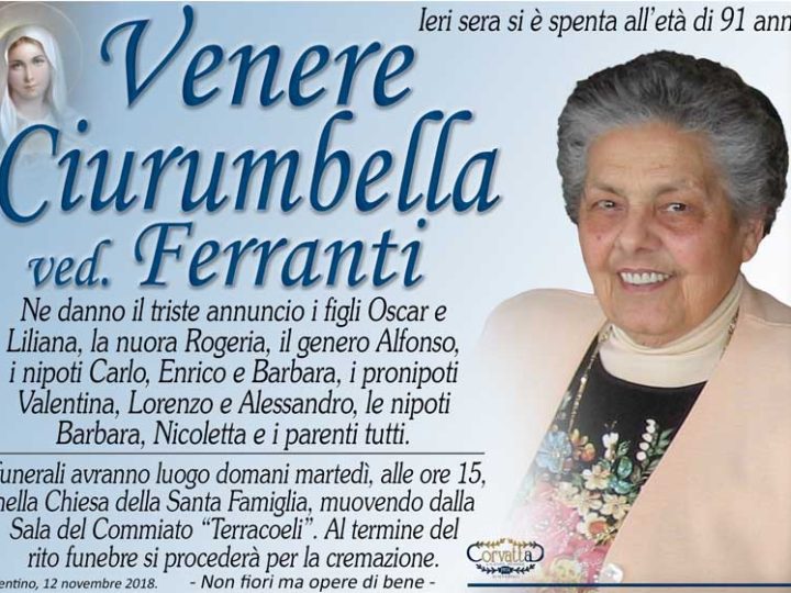 Ciurumbella Venere Ferranti