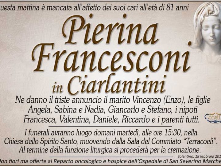 Francesconi Pierina Ciarlantini