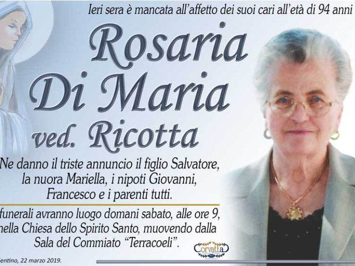 Di Maria Rosaria Ricotta