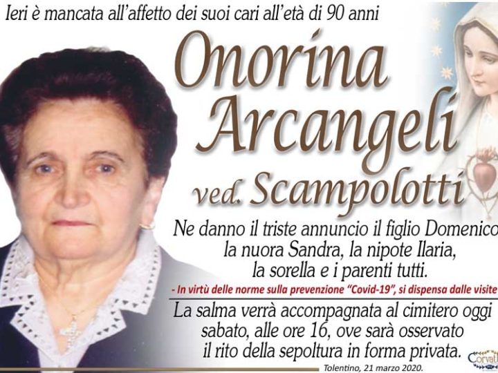 Arcangeli Onorina Scampolotti