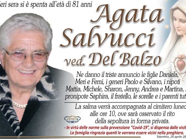 Salvucci Agata Del Balzo