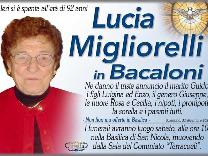 Migliorelli Lucia Bacaloni