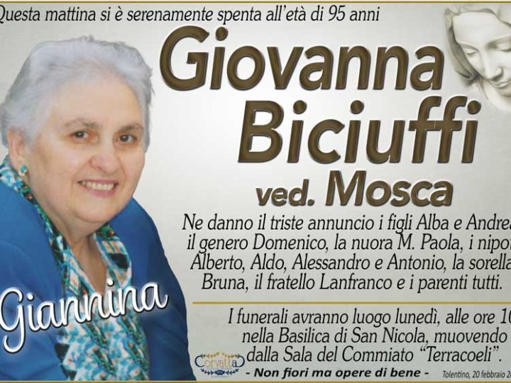 Biciuffi Giovanna (Giannina) Mosca