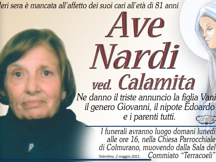 Nardi Ave Calamita | NECROLOGI TOLENTINO