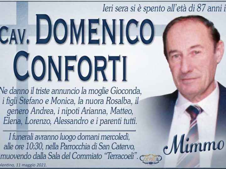 Conforti Cav. Domenico | NECROLOGI TOLENTINO