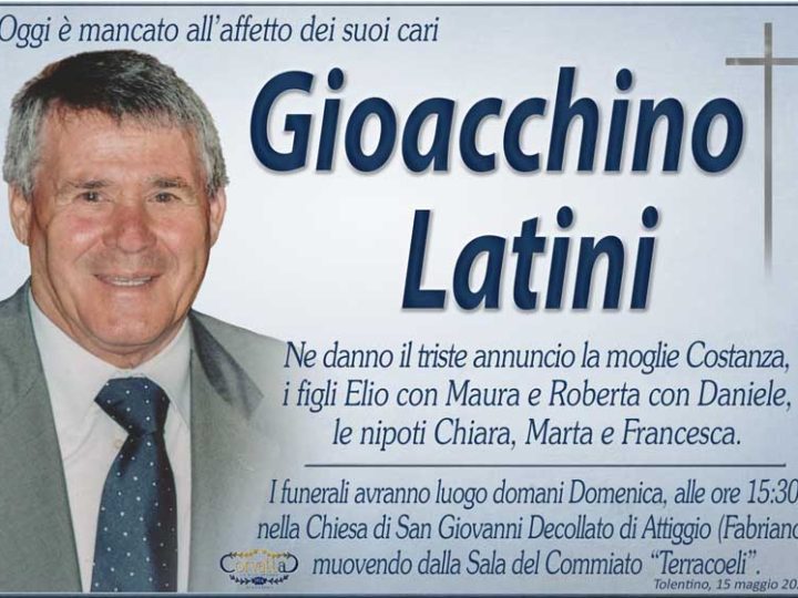 Latini Gioacchino | NECROLOGI TOLENTINO