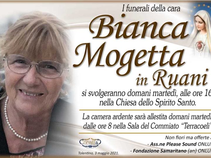 Bianca Mogetta Ruani | NECROLOGI TOLENTINO