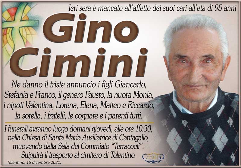 Cimini Gino | AGENZIA FUNEBRE, POMPE FUNEBRI, IMPRESA FUNEBRE TOLENTINO