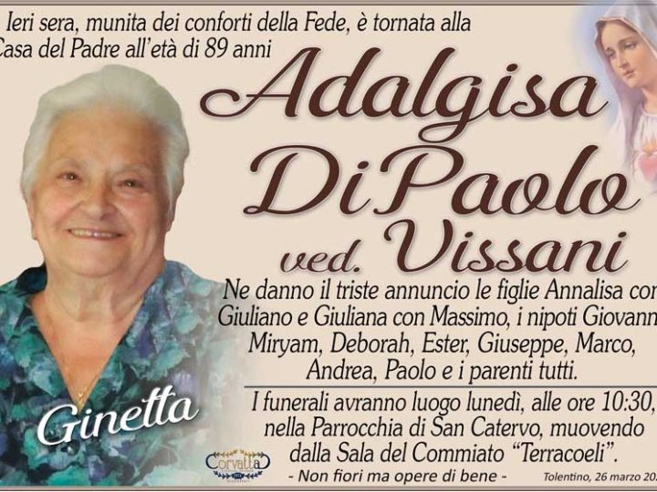 Di Paolo Adalgisa (Ginetta) Vissani