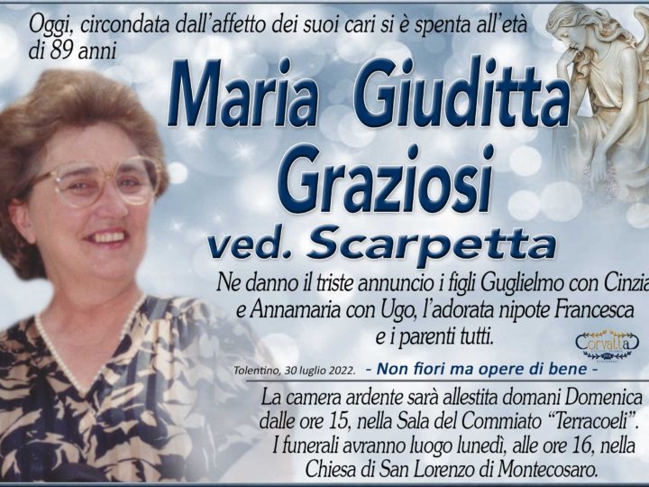 Graziosi Maria Giuditta Scarpetta