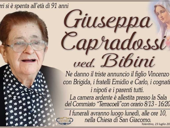 Capradossi Giuseppa Bibini