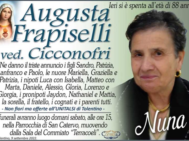 Frapiselli Augusta (Nuna) Cicconofri