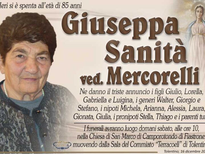 Sanità Giuseppa Mercorelli