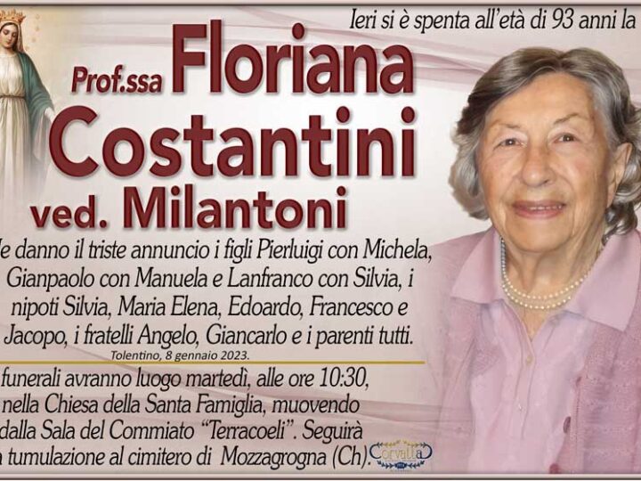 Costantini Prof.ssa Floriana Milantoni