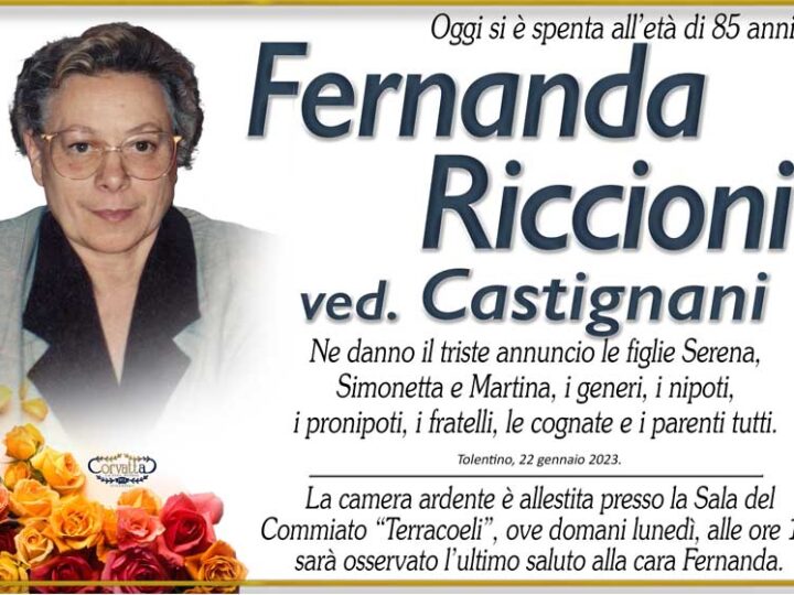 Riccioni Fernanda Castignani