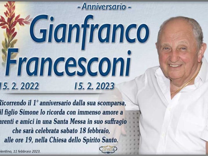 Anniversario: Gianfranco Francesconi