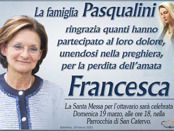Ringraziamento: Francesca Bordoni Pasqualini