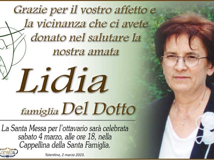 Ringraziamento: Lidia Nardi Del Dotto