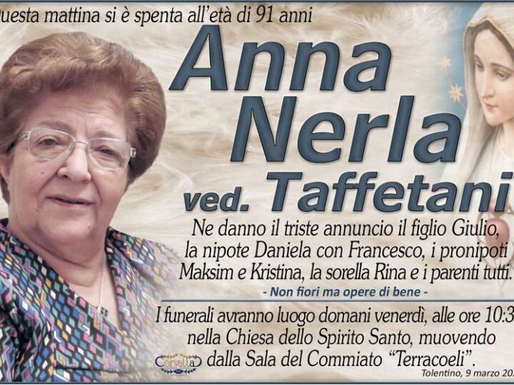 Nardi Anna ved. Taffetani