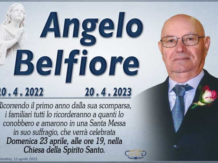 Anniversario: Angelo Belfiore