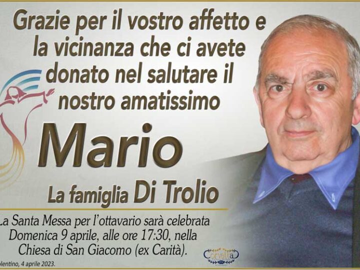 Ringraziamento: Mario Di Trolio