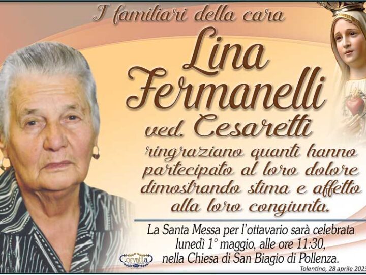 Ringraziamento: Lina Fermanelli Cesaretti
