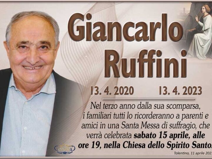 Anniversario: Giancarlo Ruffini