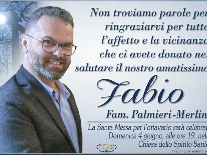 Ringraziamento: Fabio Palmieri