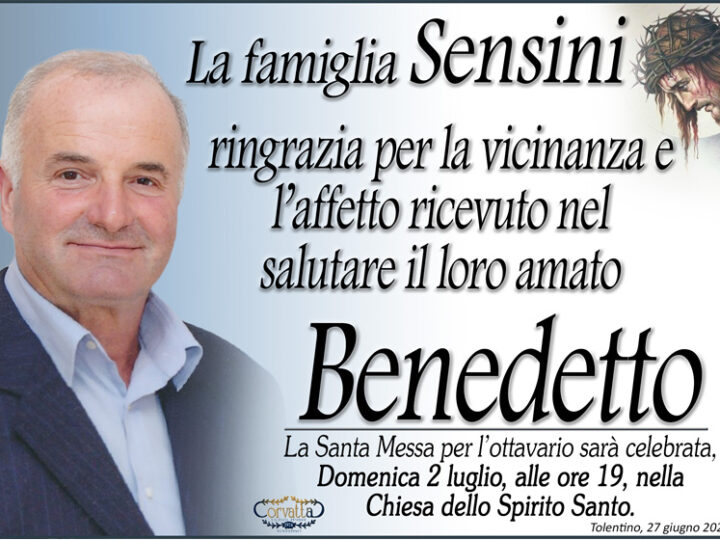 Ringraziamento: Benedetto Sensini