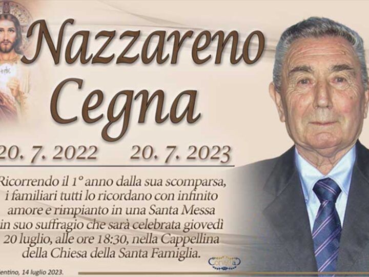 Anniversario: Nazzareno Cegna