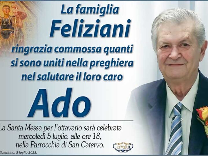 Ringraziamento: Ado Feliziani