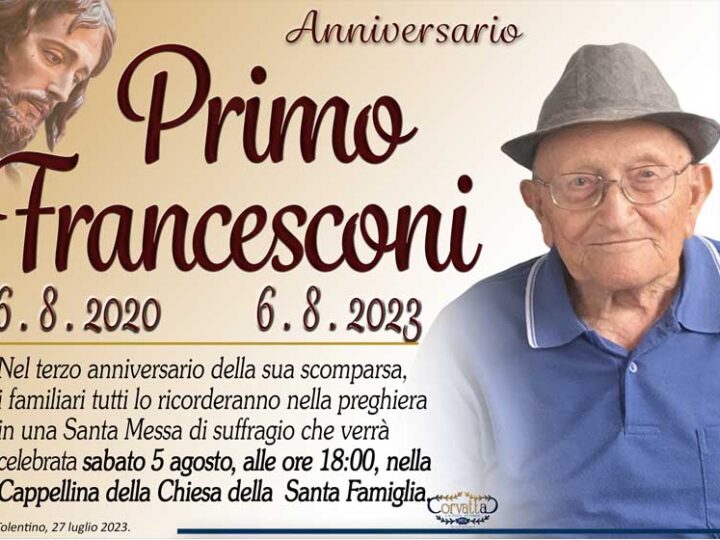Anniversario: Primo Francesconi