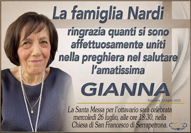 Ringraziamento: Gianna Mogliani Nardi