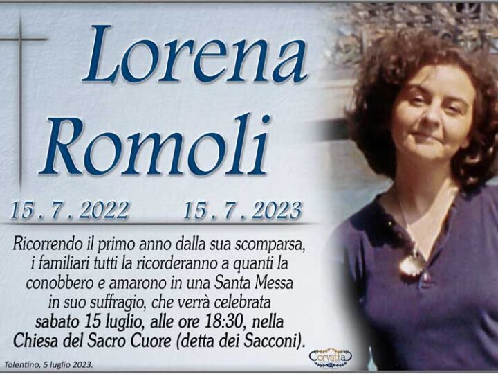 Anniversario: Lorena Romoli