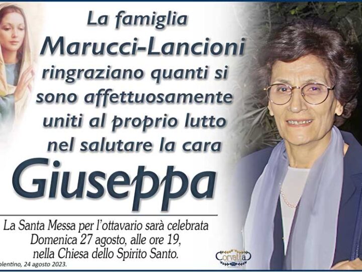 Ringraziamento: Giuseppa Marinelli Marucci
