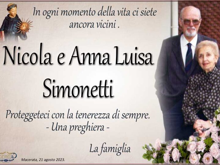 Anniversario: Nicola e Anna Luisa Simonetti
