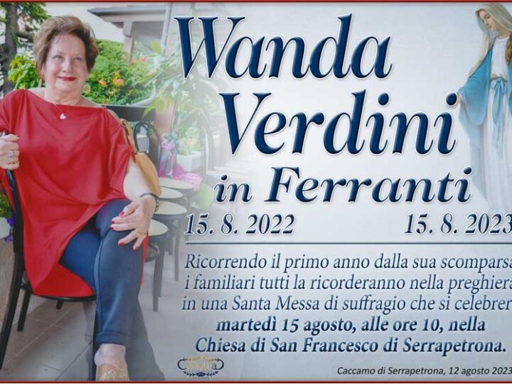 Anniversario: Wanda Verdini Ferranti