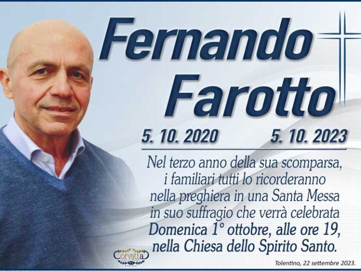 Anniversario: Fernando Farotto