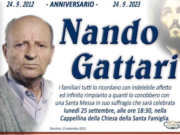 Anniversario: Nando Gattari
